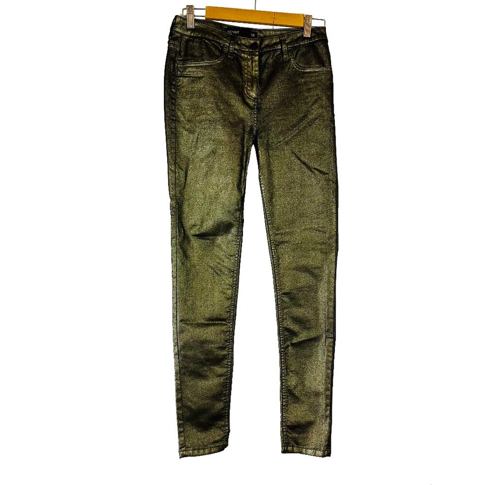 Next Metallic Gold Skinny Jeans - Size 6 - NWOT ✨